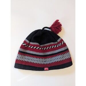 Beanie Hat Mens One Size Wool Knit Ski Made in Canada Multicolor Tassel